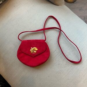 Paloma Picasso Red Suede Purse